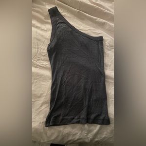 Michael Stars Black One-Shoulder Tank Top